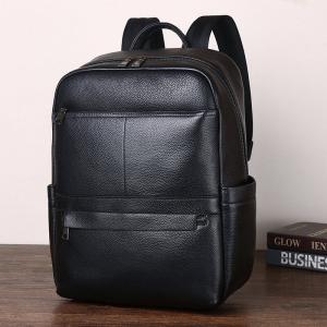 新品真皮男士雙肩包 頭層牛皮後背包 學生書包大容量外出旅行包 經典商務男電腦背包推薦