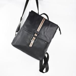 時尚雙肩背包 頭層牛皮商務通勤後背包學生書包 大容量中性包包 新款真皮背包推薦