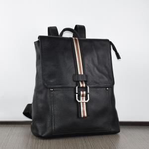 時尚雙肩背包 頭層牛皮商務通勤後背包學生書包 大容量中性包包 新款真皮背包推薦