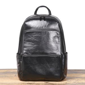 新款男士真皮雙肩包 頭層牛皮商務通勤電腦背包 休閒旅行包雙肩背包 男士後背包推薦