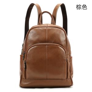 真皮女士雙肩包 精緻休閒軟牛皮後背包 大容量高檔時尚學生書包潮包包雙肩背包推薦