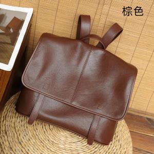 新款真皮女包學生書包 頭層植鞣牛皮雙肩包 經典郵差包後背包 女式復古背包推薦