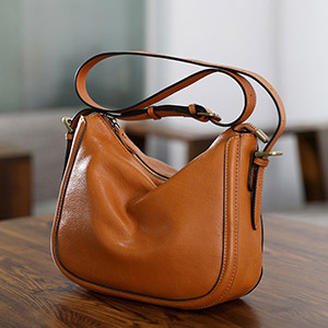 頭層植鞣牛皮郵差包 復古手工真皮女士斜背包 新款女生文藝風休閒單肩背包斜挎包推薦