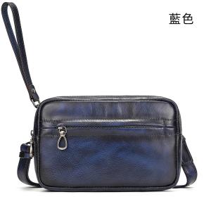 新品復古擦色單肩背包 兩用手抓包斜背包 男女手拿包植鞣革斜跨包 樹膏皮休閒包包推薦