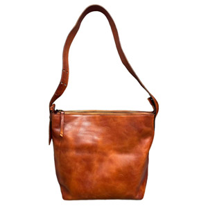 復古手工擦色頭層植鞣皮肩背包斜背包 高級質感牛皮水桶包托特包 新款真皮女包斜挎包推薦