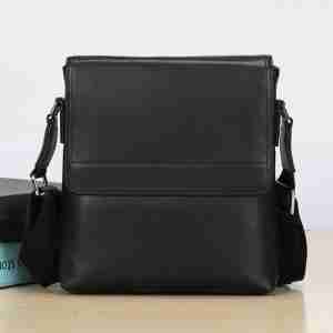 休閑商務通勤斜背包 男士豎款翻蓋單肩背包真皮斜挎包 新款簡約頭層牛皮單肩包推薦