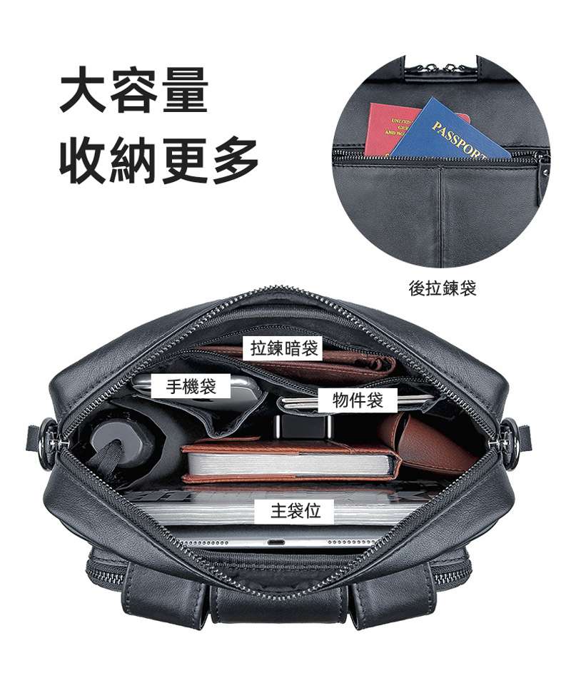 頭層牛皮斜背包 真皮單肩背包 豎款立體袋設計 納帕皮桶包簡約經典手提包 包包 