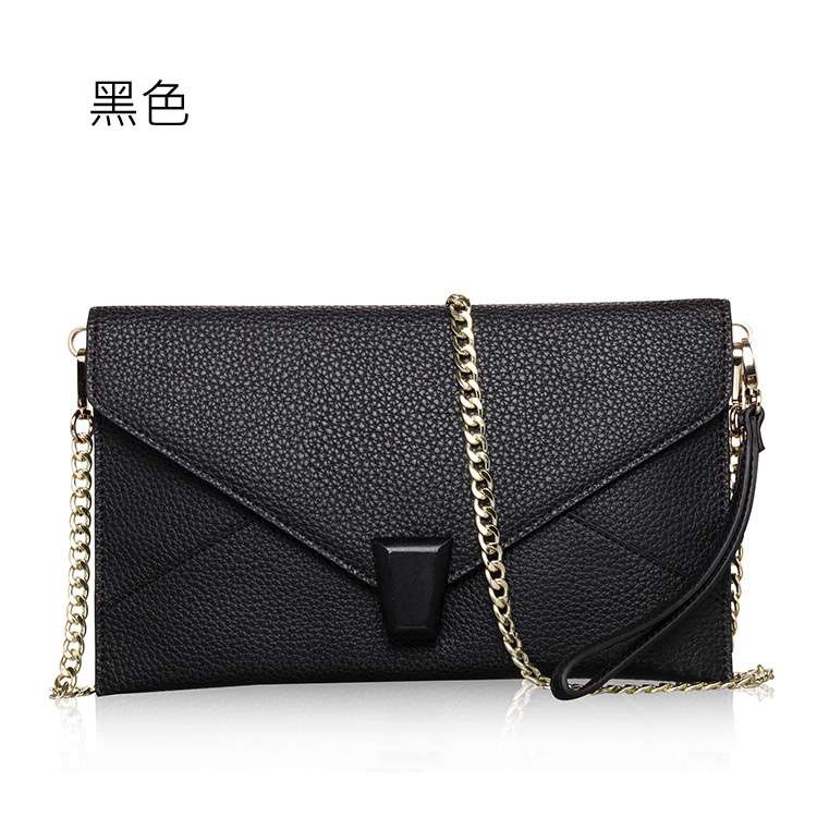 真皮鏈條包歐美風真皮手拿包
