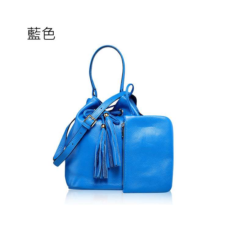 歐美真皮水桶包流蘇包品牌同款