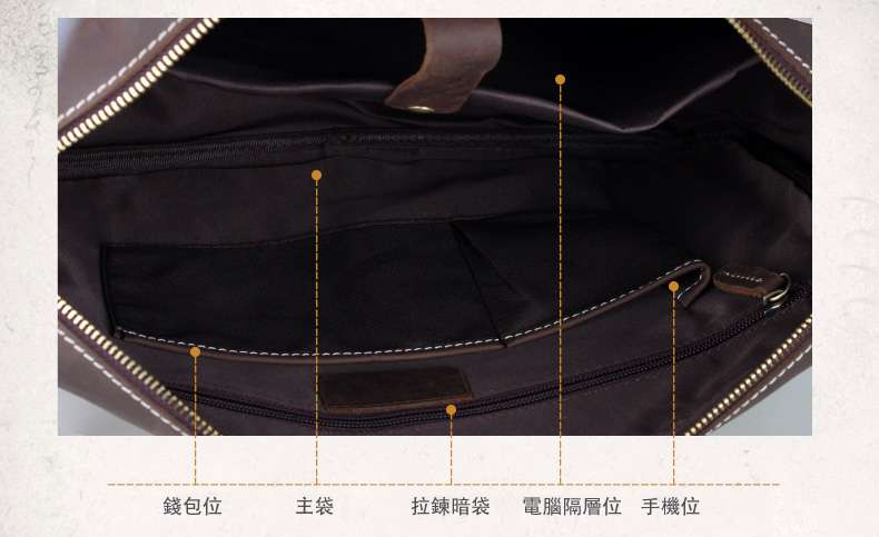 復古歐美新款高端瘋牛皮男包真皮手提包公事包瘋馬皮公文包
