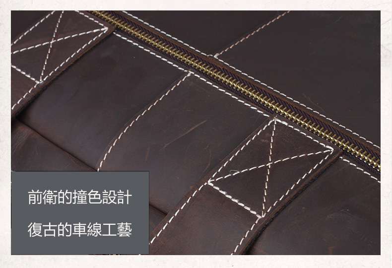 復古歐美新款高端瘋牛皮男包真皮手提包公事包瘋馬皮公文包
