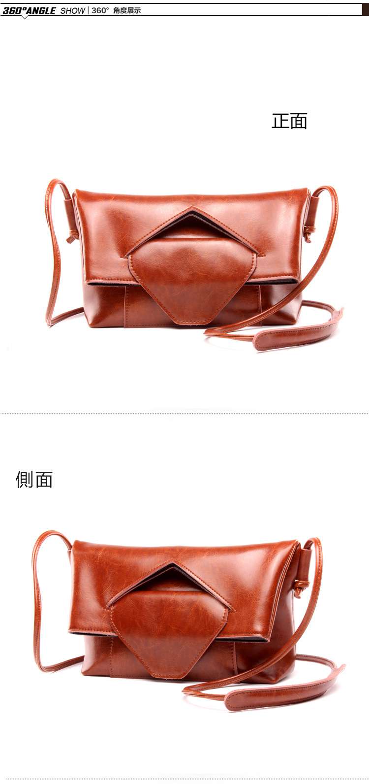 真皮女包復古新款油蠟牛皮斜背包 歐美真皮女包 進口牛皮包包 肩背包手提包 