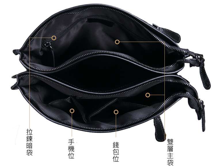 豎款手提單肩包 頭層牛皮休閑斜挎包