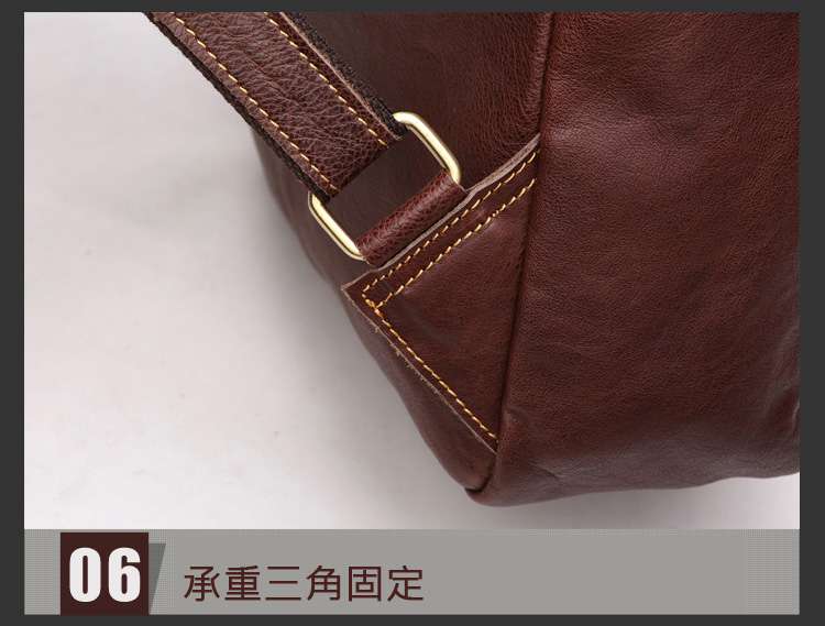頭層牛皮後背包 復古高品質簡約學院風男士雙肩包 油蠟皮男包 旅行包手提包