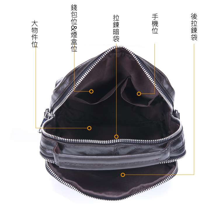 頭層牛皮豎款斜背包 真皮單肩包 男士真皮商務休閒手提包 真皮斜跨包