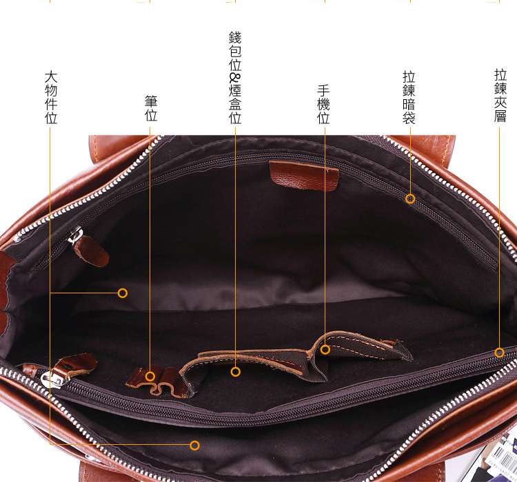 復古商務油蠟牛皮公事包 頭層牛皮公文包 商務郵差包 真皮手提包 油蠟皮男士休閒斜背包 真皮包包 