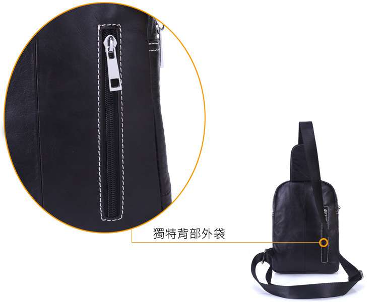 男士油蠟牛皮胸包 真皮ipad包 復古真皮斜背包 運動休閑小肩背包 頭層牛皮男包 真皮包包 