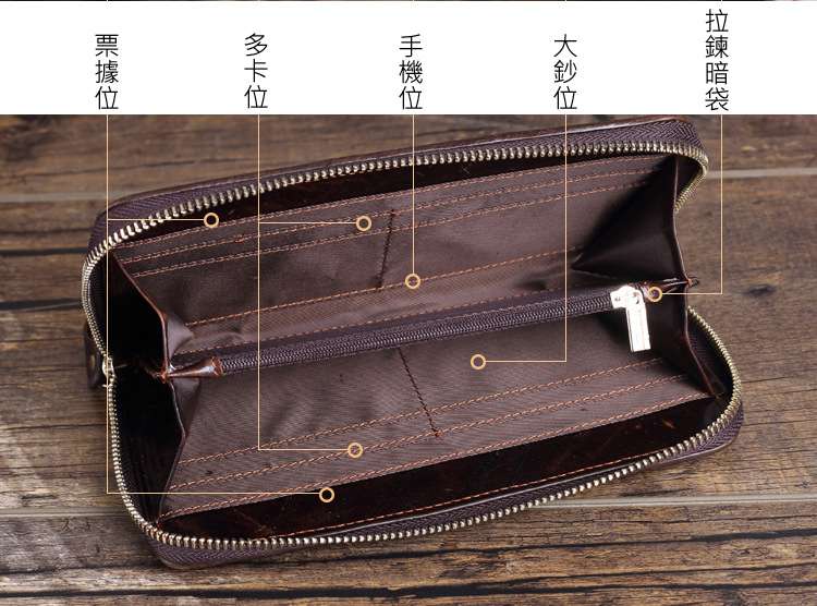 鱷魚紋頭層牛皮長款皮夾 真皮拉鏈錢包 男女手工編織牛皮手拿包 真皮手包招財錢包 真皮包包 