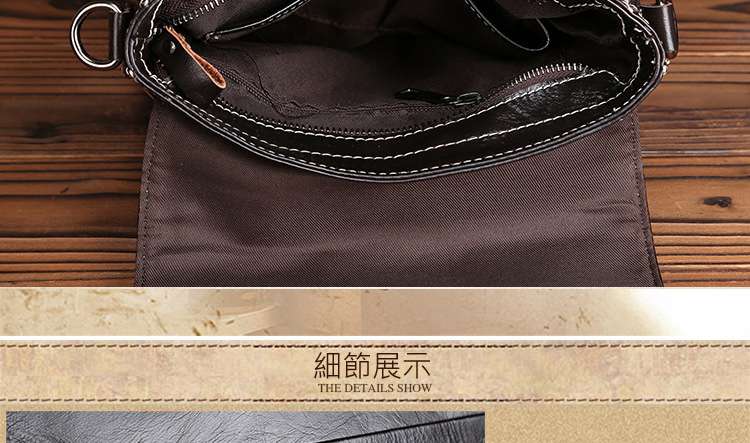 新款商務真皮肩背包 休閑男士真皮側背包 頭層牛皮斜背包真皮男包 多功能斜挎男包 真皮包包 