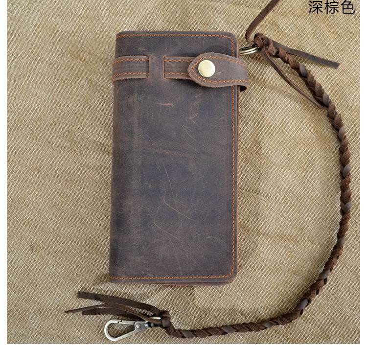 復古瘋馬皮錢包 頭層牛皮長款皮夾 真皮皮夾 男女真皮長款零錢包 真皮長夾手拿包 瘋牛皮錢包 真皮包包