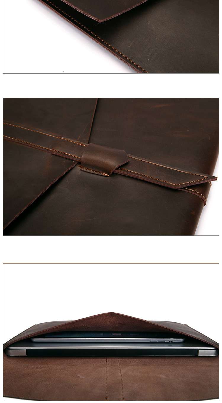 瘋馬皮Apple MacBook平板電腦包 MAC包包 頭層牛皮手拿包 內膽包IPAD包 信封包 真皮文件包