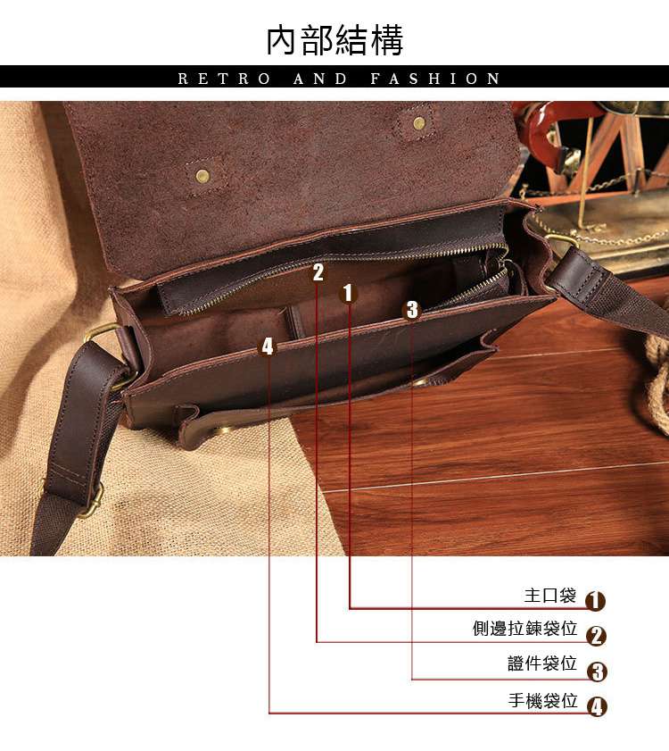 復古頭層瘋馬皮手提包 商務真皮公事包 頭層牛皮郵差包 瘋牛皮肩背側背包 真皮斜背包 真皮男包 真皮包包