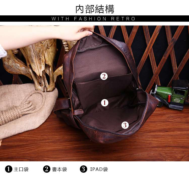 復古綠油皮後背包 瘋馬皮雙肩背包 頭層牛皮後背包 瘋牛皮真皮後背包 男女情侶背包 真皮包包
