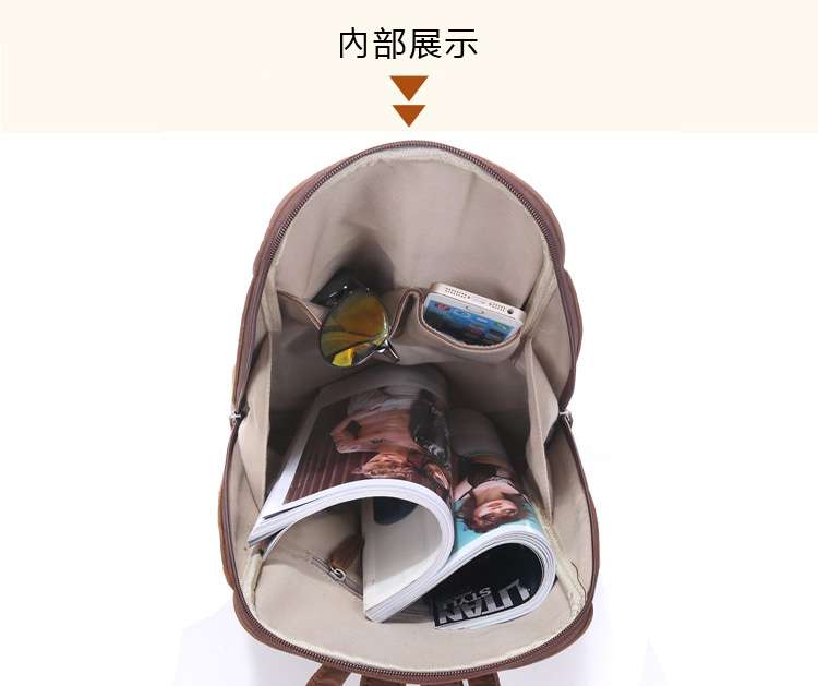 歐美復古瘋馬皮後背包 時尚個性雙肩包 高檔頭層牛皮後背包 男女通用背包 真皮學院風學生書包 休閑旅行包 真皮包包