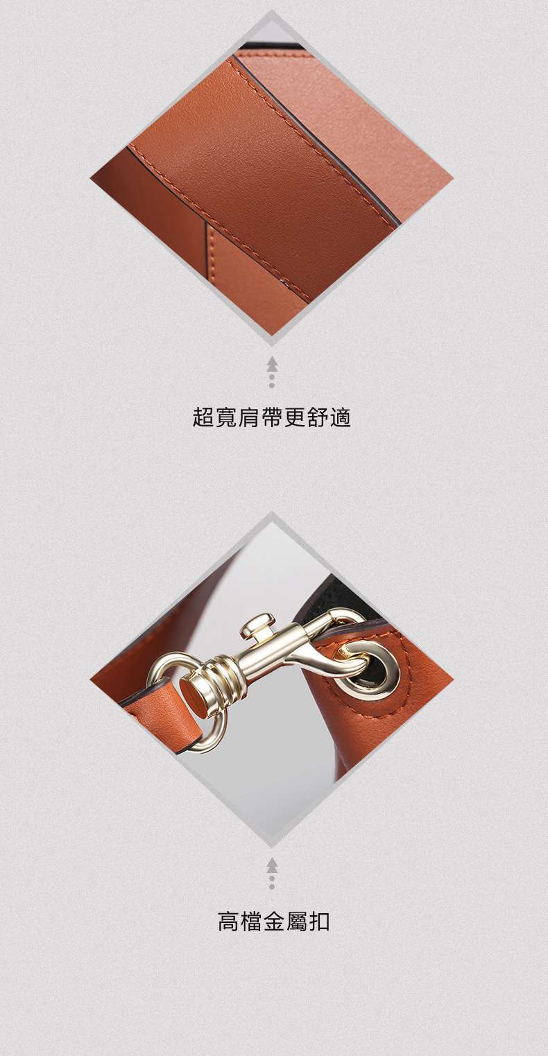 新款牛皮水桶包 真皮托特包 潮流時尚女士牛皮托特包 休閒購物袋 牛皮大包包 逛街必備 真皮包包