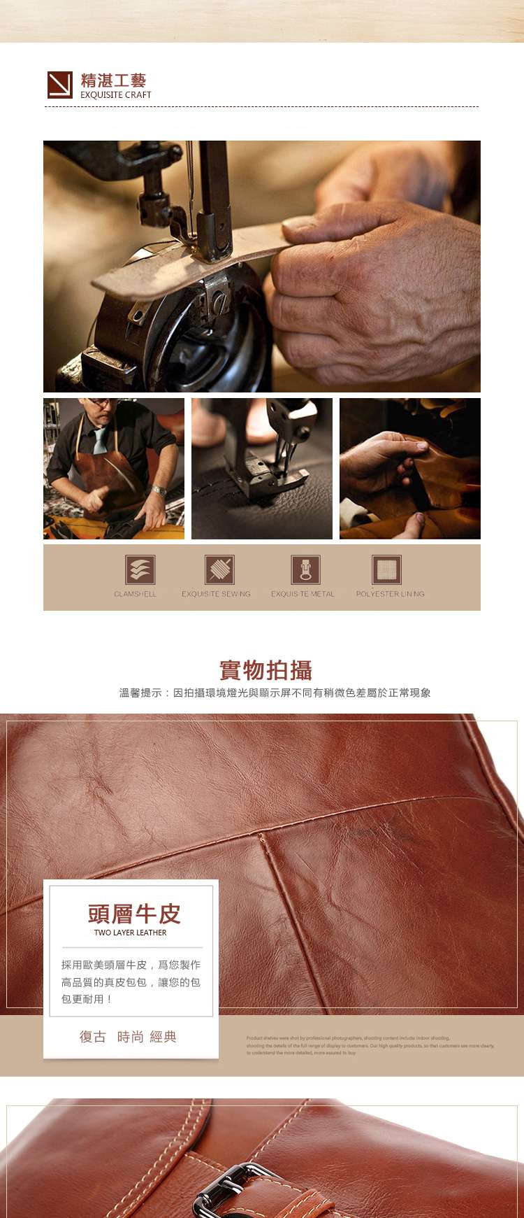 女士油蠟皮後背包 頭層牛皮學院風學生書包 大容量復古女包 真皮背包 旅行包 真皮雙肩包  真皮包包
