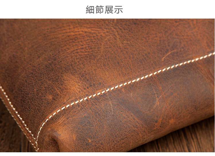 復古簡約瘋馬皮手提包 商務男士真皮包包 手工頭層牛皮公事包 瘋牛皮公文包休閒包 真皮包包
