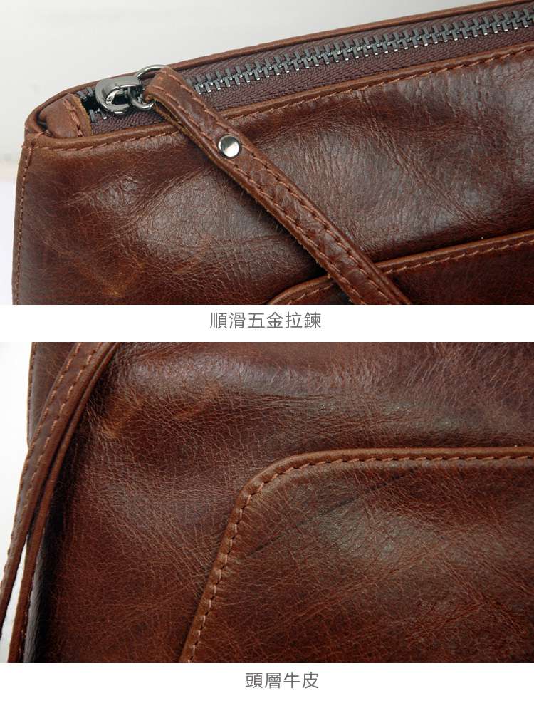 原創個性手工真皮手拿包 復古瘋馬皮女士手挽包 流蘇時尚牛皮手拿包 牛皮手包 真皮女包 手機包 IPAD包  真皮包包