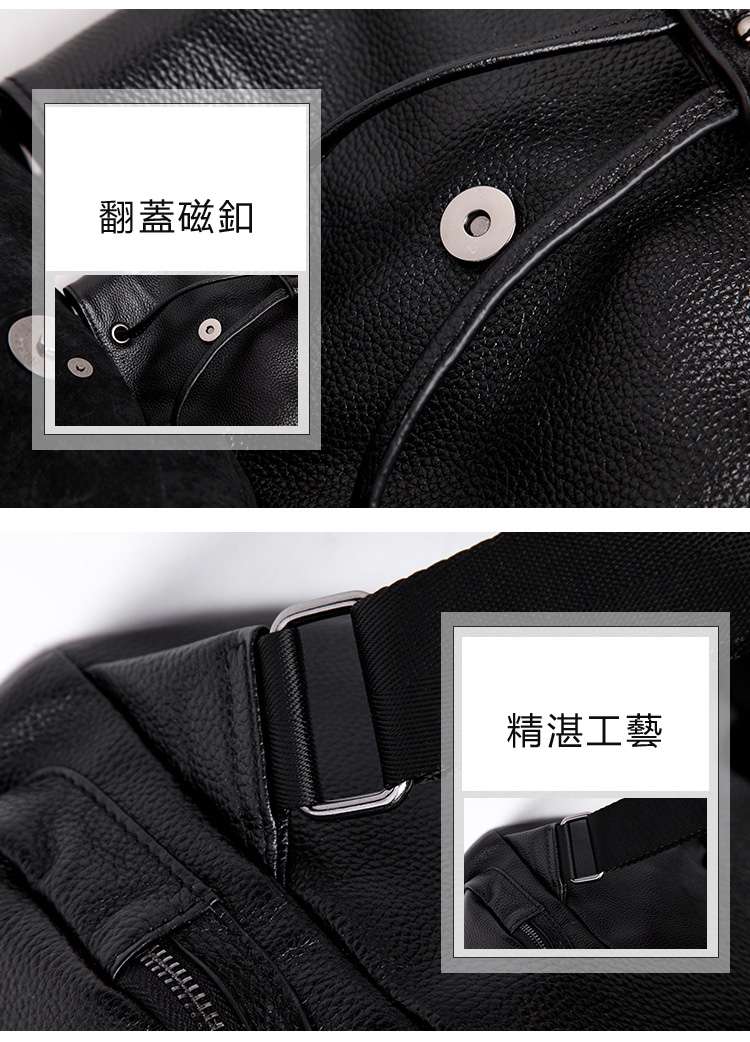 新款頭層牛皮後背包 時尚鉚釘雙肩包 真皮女包 學院風學生書包 真皮鉚釘包  真皮包包