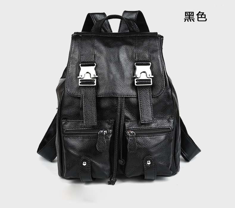 韓版時尚學院風學生書包 女士真皮後背包 休閑頭層牛皮雙肩包 真皮旅行包 真皮女包 真皮包包