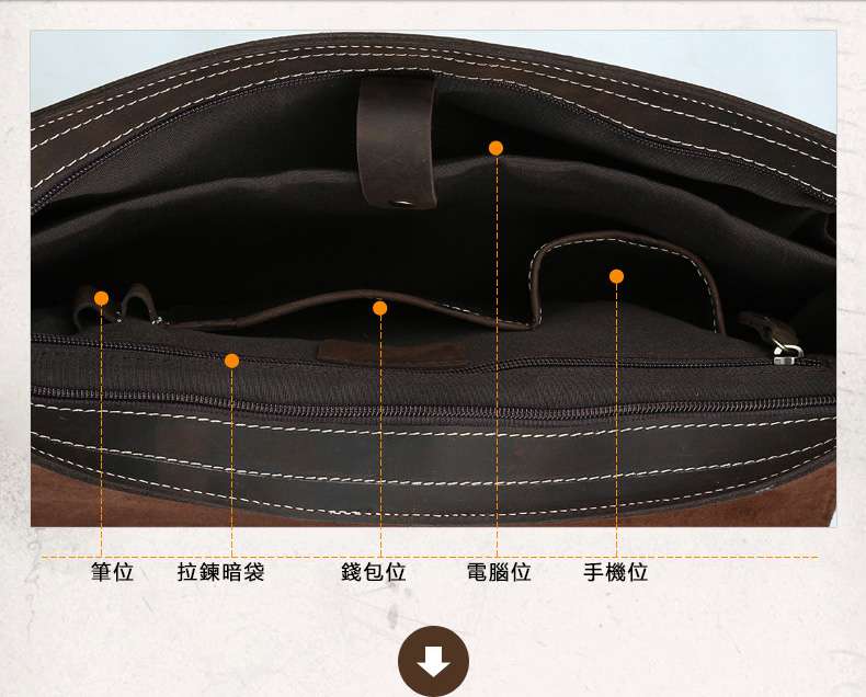 復古男士真皮公事包 商務公文包 瘋牛皮單肩斜挎手提包 瘋馬皮電腦包筆電包 真皮男包 真皮包包
