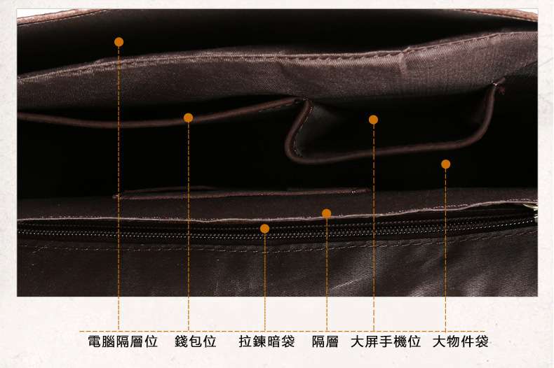 復古英倫頭層牛皮斜背包 瘋馬皮公事包公文包 14吋電腦包筆電包 真皮商務男士包包 真皮男包 真皮包包