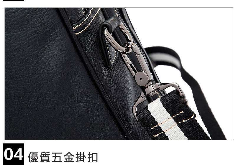 商務頭層牛皮手提包 男士電腦包筆電包 橫款真皮公事包公文包 男式側背包 真皮男包 真皮包包