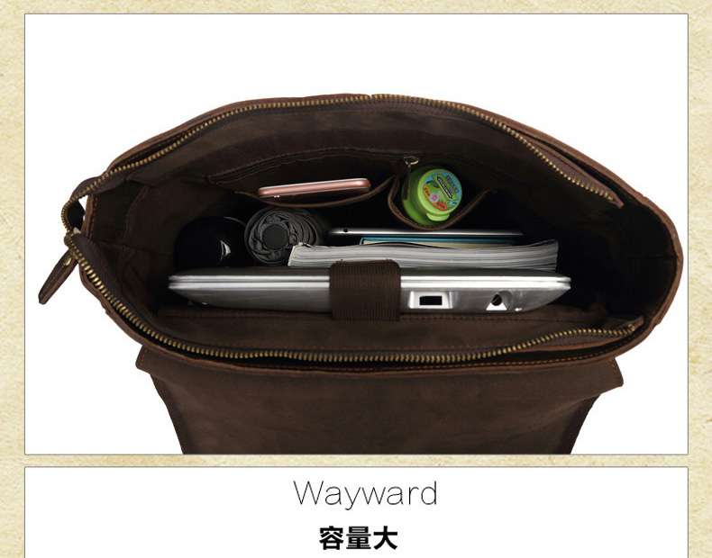 復古大容量瘋馬皮後背包 男士真皮雙肩包 歐美風範頭層牛皮背包 學生書包 真皮男包筆電包電腦包 真皮包包
