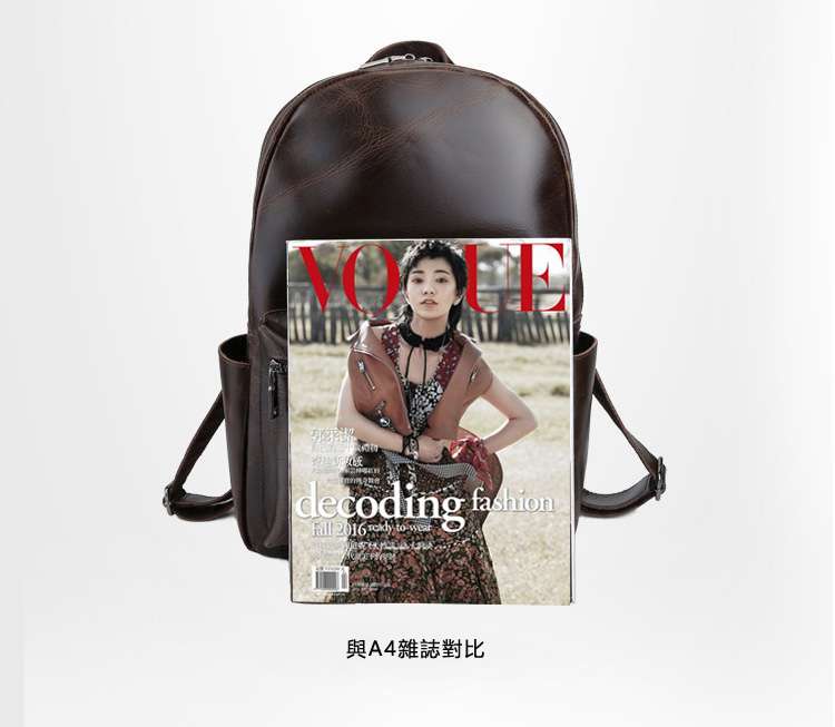 韓版時尚頭層牛油皮後背包 休閑旅行包 真皮男女通用學生書包 油蠟牛皮雙肩背包 真皮包包