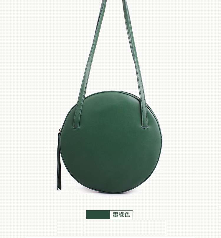 日韓新款納帕牛皮女包 復古牛皮圓包 簡約真皮圓形肩背包 真皮單肩包斜背包  真皮女包 真皮包包