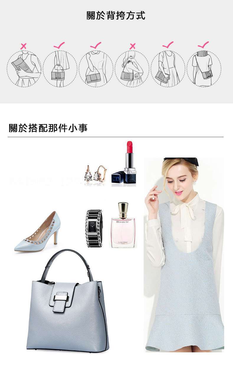 新款歐美范頭層牛皮女包 百搭真皮單肩斜跨手提包 女士真皮包包 通勤殺手包  真皮女包 真皮包包