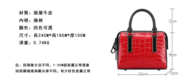 歐美時尚鱷魚紋手提包 頭層牛皮單肩包 真皮枕頭包 新款斜挎女士真皮女包 真皮包包