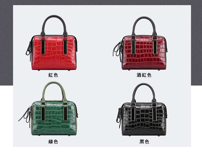 歐美時尚鱷魚紋手提包 頭層牛皮單肩包 真皮枕頭包 新款斜挎女士真皮女包 真皮包包