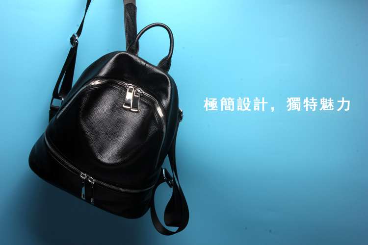 新款頭層牛皮後背包 真皮雙肩包 情侶包包 學院風學生書包 旅行小背包 真皮包包