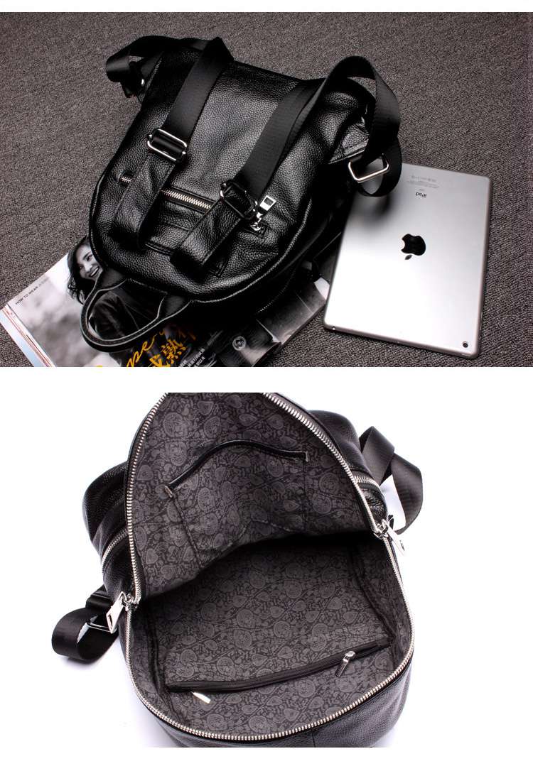 新款頭層牛皮後背包 真皮雙肩包 情侶包包 學院風學生書包 旅行小背包 真皮包包