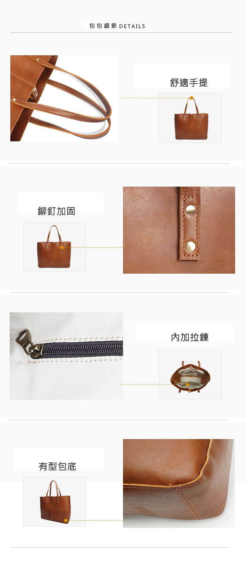 新款頭層牛皮手提包 女式手提單肩包 復古潮流手工真皮女包 女用托特包購物手袋 真皮女包 真皮包包