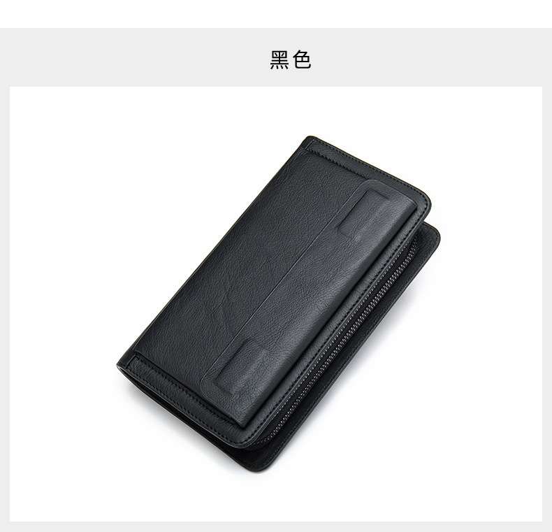 高檔復古真皮手拿包 男女通用頭層牛皮手拿包 休閑簡單手抓包 油蠟牛皮錢包  真皮包包