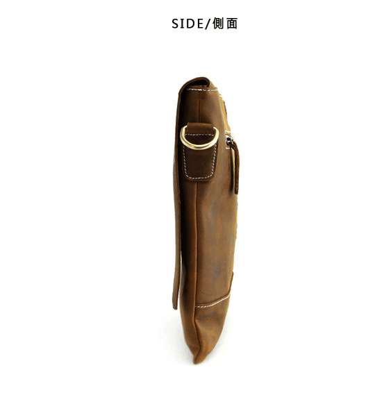 休閑瘋馬皮側背包 真皮斜背包 頭層牛皮單肩背包 男用真皮個性設計牛皮包 IPAD包包 真皮男包 真皮包包