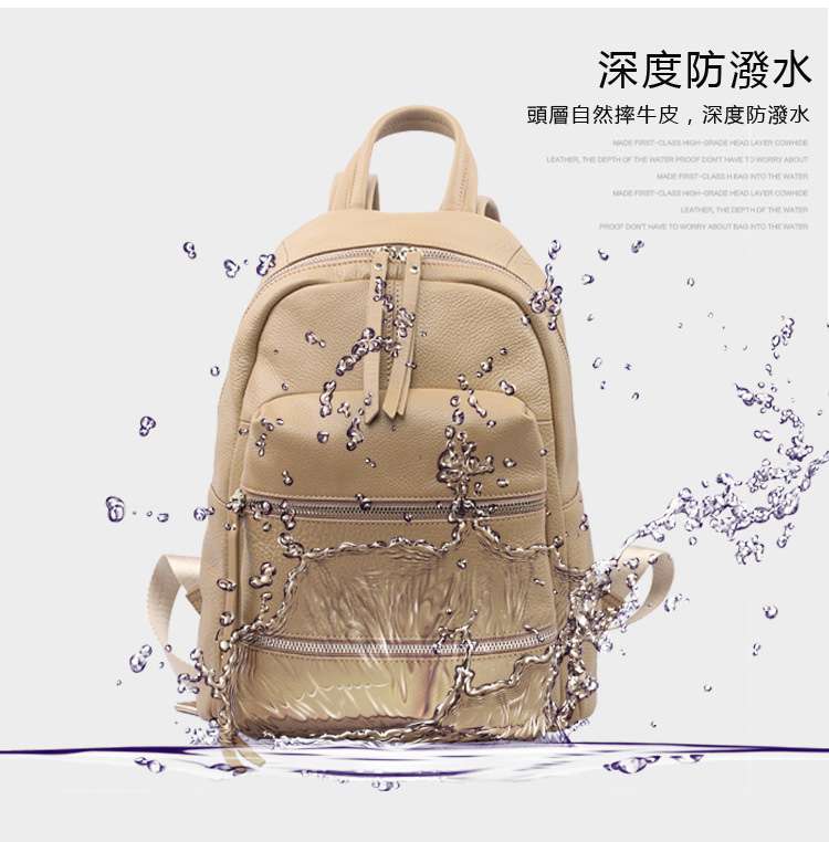 新款新款雙肩後背包 頭層牛皮旅行包 真皮女包 時尚休閑牛皮雙肩包 學生書包 防潑水雙肩背包 真皮包包