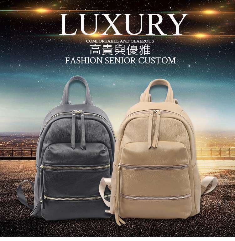 新款新款雙肩後背包 頭層牛皮旅行包 真皮女包 時尚休閑牛皮雙肩包 學生書包 防潑水雙肩背包 真皮包包